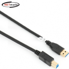 NETmate NM-UB310BKZ USB3.0 AM-BM 케이블 1m (블랙)